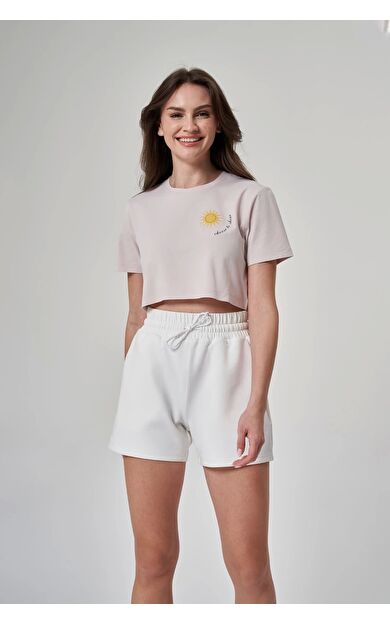 Exuma Kadın Tshırt-1522179 Pudra