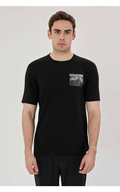 Exuma Erkek Baskılı T-shırt 1412072 010-black
