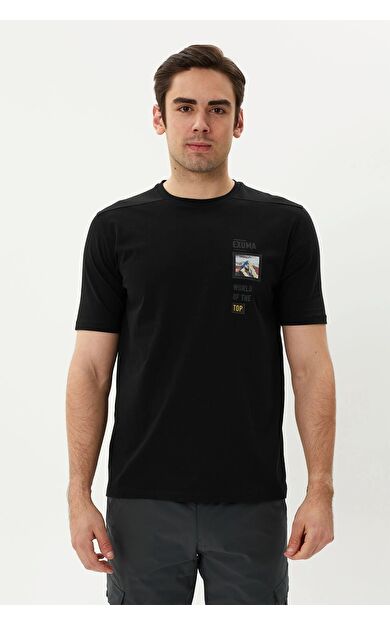 Exuma Erkek Baskılı T-shırt 1412049 010-black
