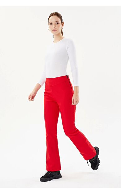 Exuma Kadın Softhell Pantolon 2423027 Kırmızı