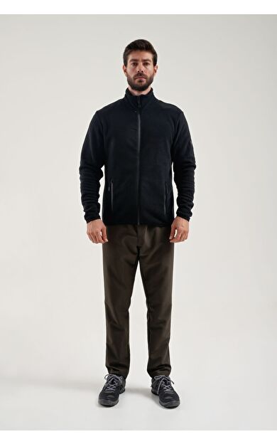 Exuma Tam Fermuarlı Erkek Polar 2412000 Black