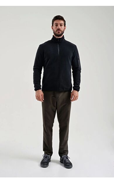 Exuma Erkek Yarım Fermuarlı Polar 2312002 010-black
