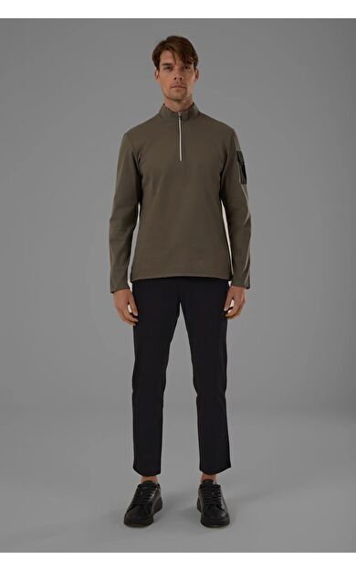 Exuma Erkek Kayıkçı Yaka Sweatshırt 2519009 Yeşil