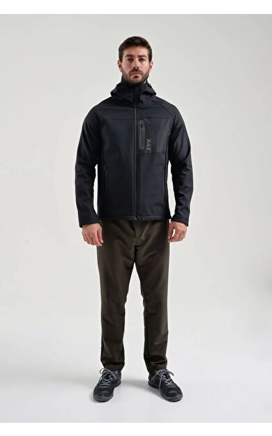 Exuma Erkek Siyah Softshell Mont 2011120-010 010-black