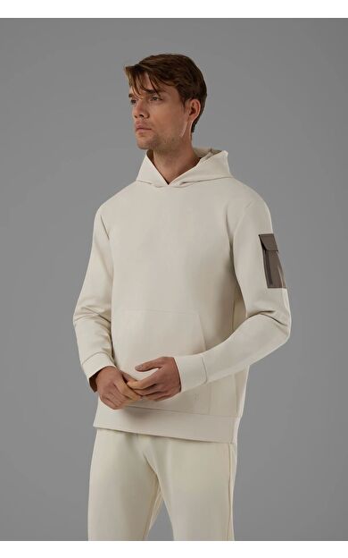 Exuma Erkek Kapüşonlu Sweatshırt 2519007 Tas