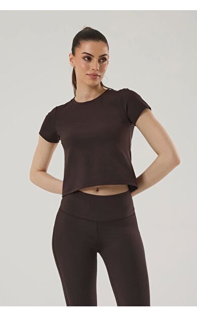 Exuma Kadın Antreman T-shırt 4014 Acı kahve