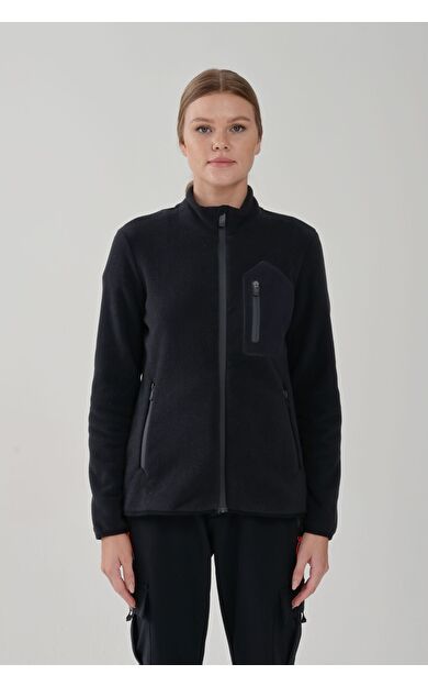 Exuma Tam Fermuarlı Kadın Polar 2322003 Black