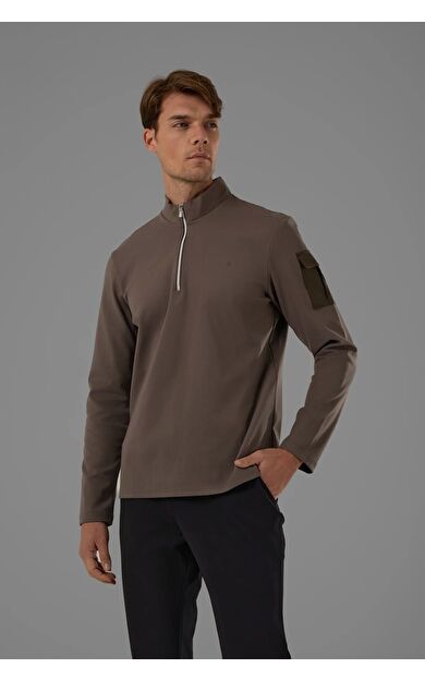 Exuma Erkek Kayıkçı Yaka Sweatshırt 2519009 Vızon