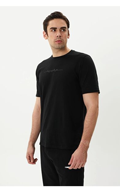 Exuma Erkek Baskılı T-shırt 1412038 010-black