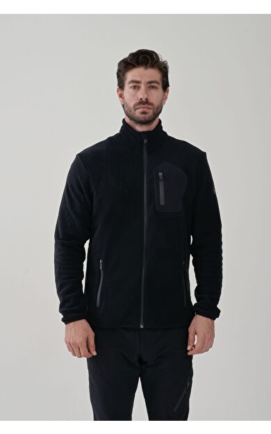 Exuma Tam Fermuarlı Erkek Polar 2312003 Black