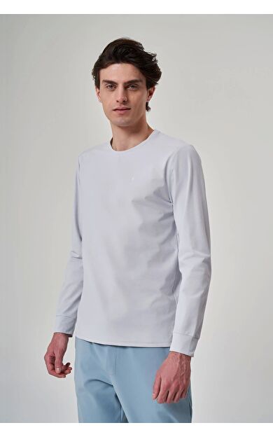Exuma Erkek Uzun Kollu T-shırt 1512129 Buz mavisi