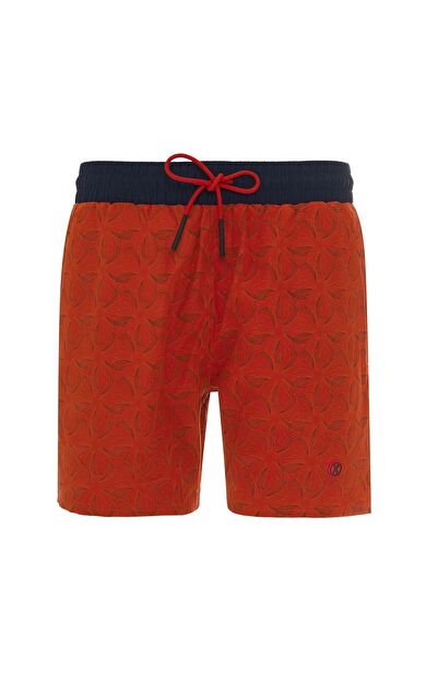 Exuma Erkek Baskılı Deniz Şortu 1415029 102-red prınt