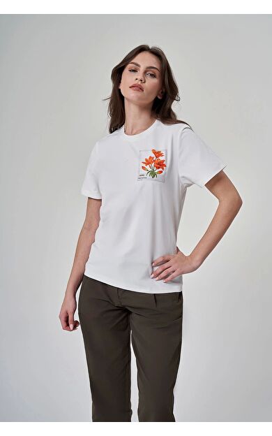 Exuma Kadın Tshırt-1522117 Beyaz