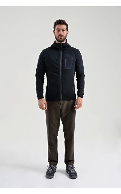 Exuma Erkek Tam Fermuarlı Sweatshırt 2312250 010-black