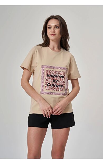 Exuma Kadın Tshırt-1522120 Bej