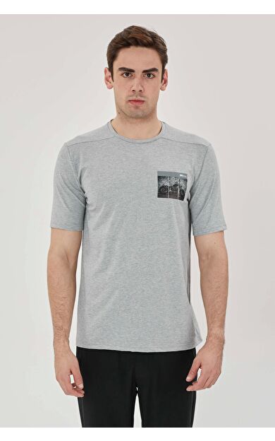 Exuma Erkek Baskılı T-shırt 1412072 Grey