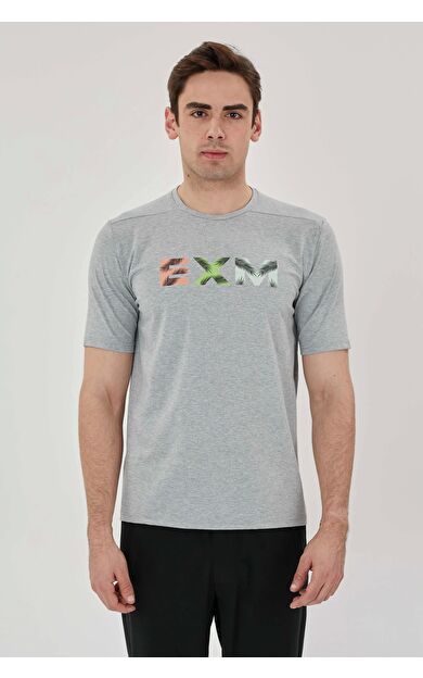 Exuma Erkek Baskılı T-shırt 1412063 Grey