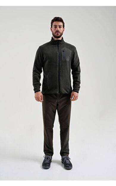 Exuma Tam Fermuarlı Erkek Polar 2312003 K.haki