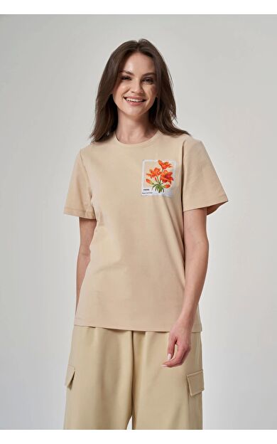 Exuma Kadın Tshırt-1522117 Bej