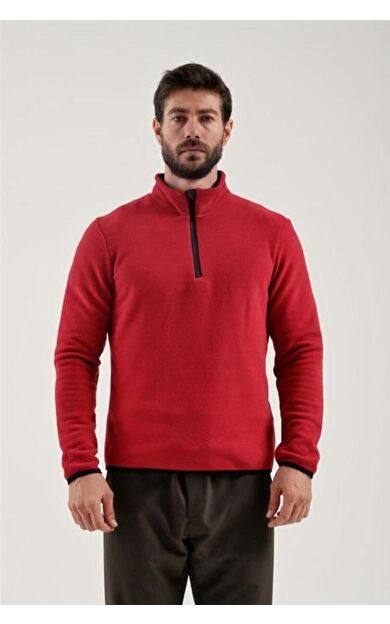 Exuma Yarım Fermuarlı Erkek Polar Üst 2312002 677-bordeaux