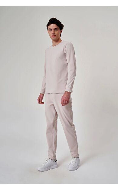 Exuma Erkek Uzun Kollu T-shırt 1512129 Pudra