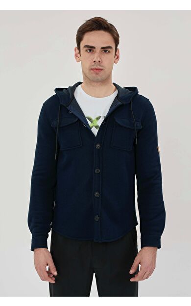 Exuma Erkek Triko Gömlek 2417011 Navy