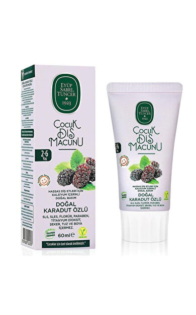 Eyüp Sabri Tuncer Doğal Karadut Özlü 2-6 Yaş Diş Macunu 60 ml