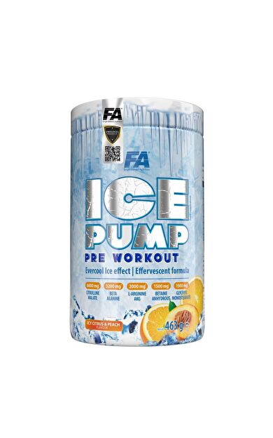 Fa Evercool Ice Pump 463G Citrus &amp; Peach Aromalı | Pre-Workout | 25 Servis | Şekersiz Formül