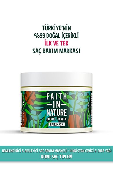 %99 Doğal Nemlendirici&Besleyici Saç Bakım Maskesi Hindistan Cevizi&Shea Yağı Kuru Saç Tipleri İçin
