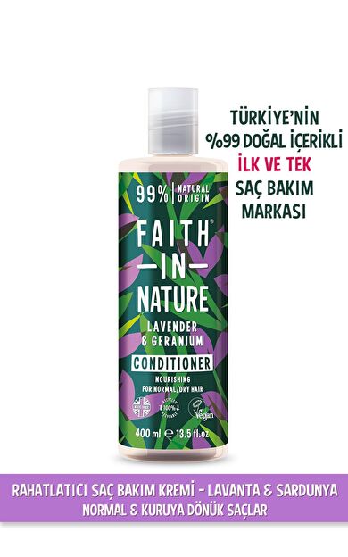 %99 Doğal Rahatlatıcı Saç Bakım Kremi Lavanta&Sardunya Normal&Kuruya Dönük Saçlar İçin