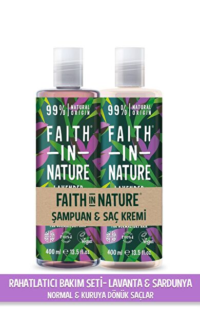 Faith In Nature  %99 Doğal Rahatlatıcı Şampuan&Saç Krem Lavanta&Sardunya