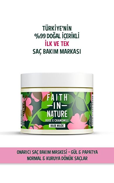 %99 Doğal Onarıcı Saç Bakım Maskesi Gül&Papatya Normal&Kuruya Dönük Saçlar İçin