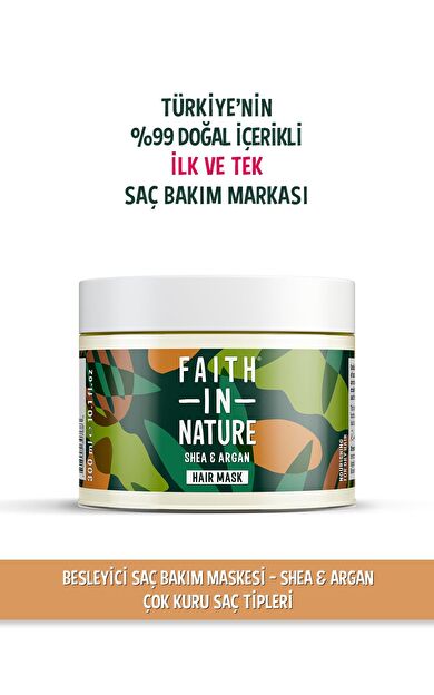 %99 Doğal Besleyici Saç Bakım Maskesi Shea&Argan Çok Kuru Saç Tipleri İçin