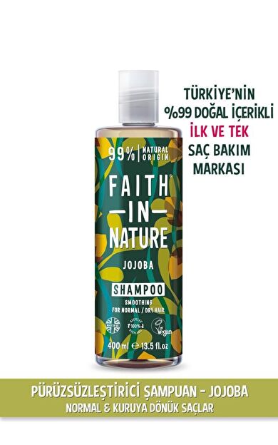 %99 Doğal Pürüzsüzleştirici Şampuan  Jojoba Normal&Kuruya Dönük Saçlar İçin