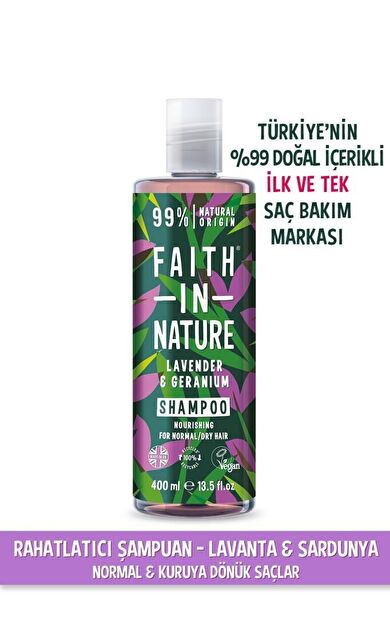 %99 Doğal Rahatlatıcı Şampuan Lavanta&Sardunya Normal&Kuruya Dönük Saçlar İçin