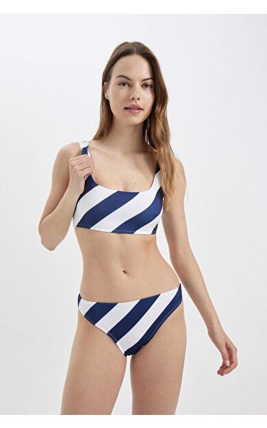 DeFactoFit Fall in Love Regular Fit Çizgili Bikini Alt A9455AX24SMNV30