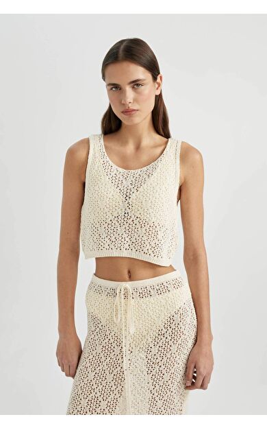 DeFactoFit Fall in Love Triko Ajurlu Plaj Atleti