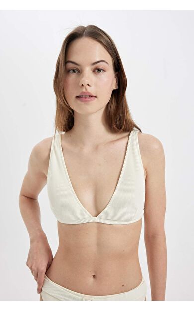 DeFactoFit Fall in Love Regular Fit Ribana Bikini Üstü T5224AZ24SMER103