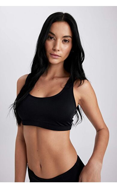 DeFactoFit Fall in Love Regular Fit Bikini Üstü Siyah T5226AZ23SMBK81