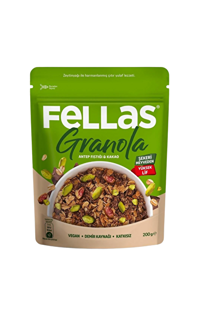 FELLAS Granola - Antep Fıstığı & Kakao 200g