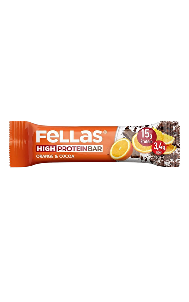 FELLAS Yüksek Protein Bar - Portakal &amp; Kakao 45g