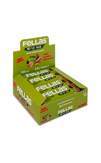 FELLAS Antep Fıstığı Kakao Meyve Bar 40G X 12