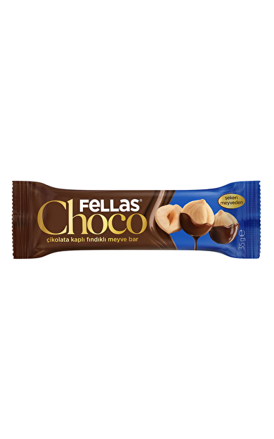 FELLAS Choco Çikolata Kaplı Meyve Bar Fındıklı 35g