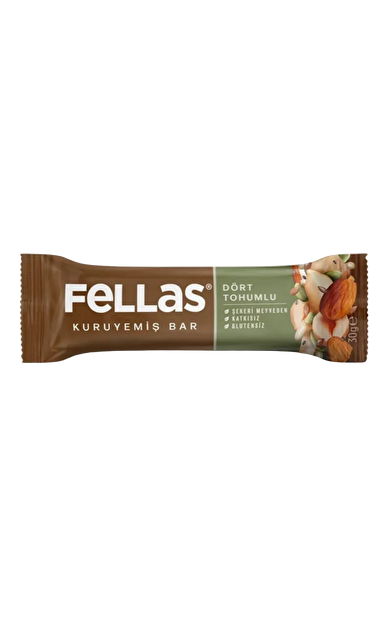 FELLAS Dört Tohumlu Kuruyemiş Bar 30g