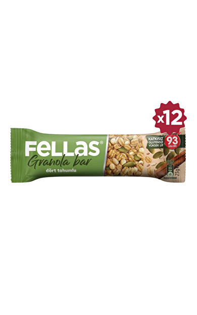 FELLAS Dört Tohumlu Granola Bar 23g x 12 Adet