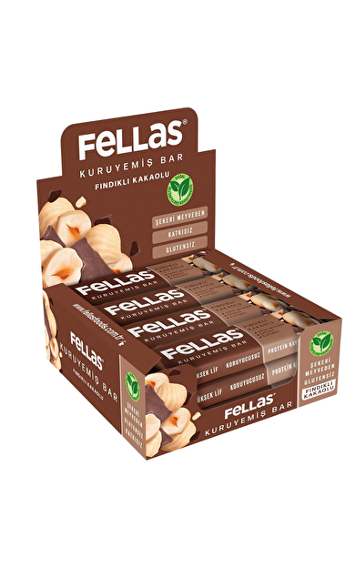 FELLAS Fındıklı Kakaolu Kuruyemiş Bar 12 Adet 30g