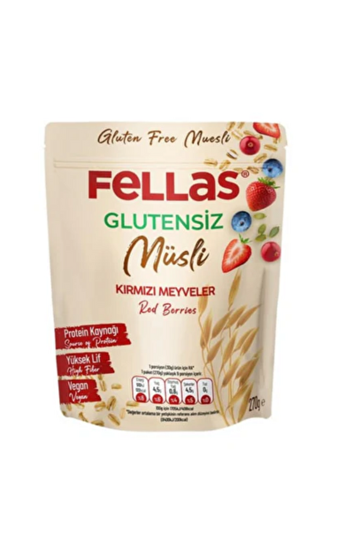 FELLAS Glutensiz Müsli - Kırmızı Meyveli 270g