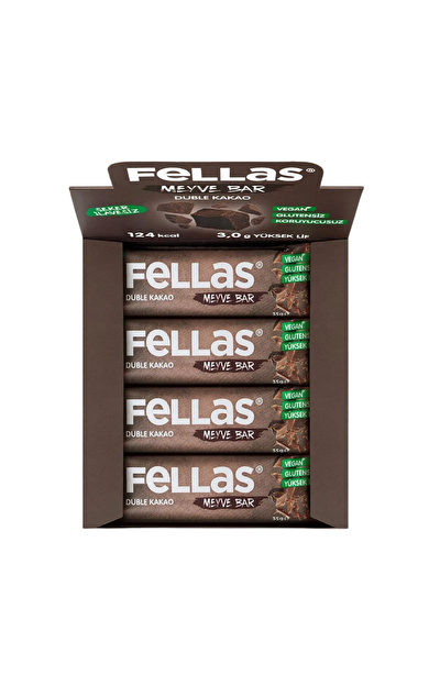 FELLAS Meyve Bar - Duble Kakaolu 35g x 12 Adet