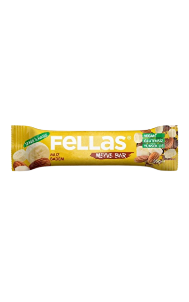FELLAS Meyve Bar Muzlu ve Bademli 35g