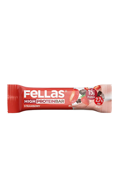FELLAS Yüksek Protein Bar - Çilekli 45g